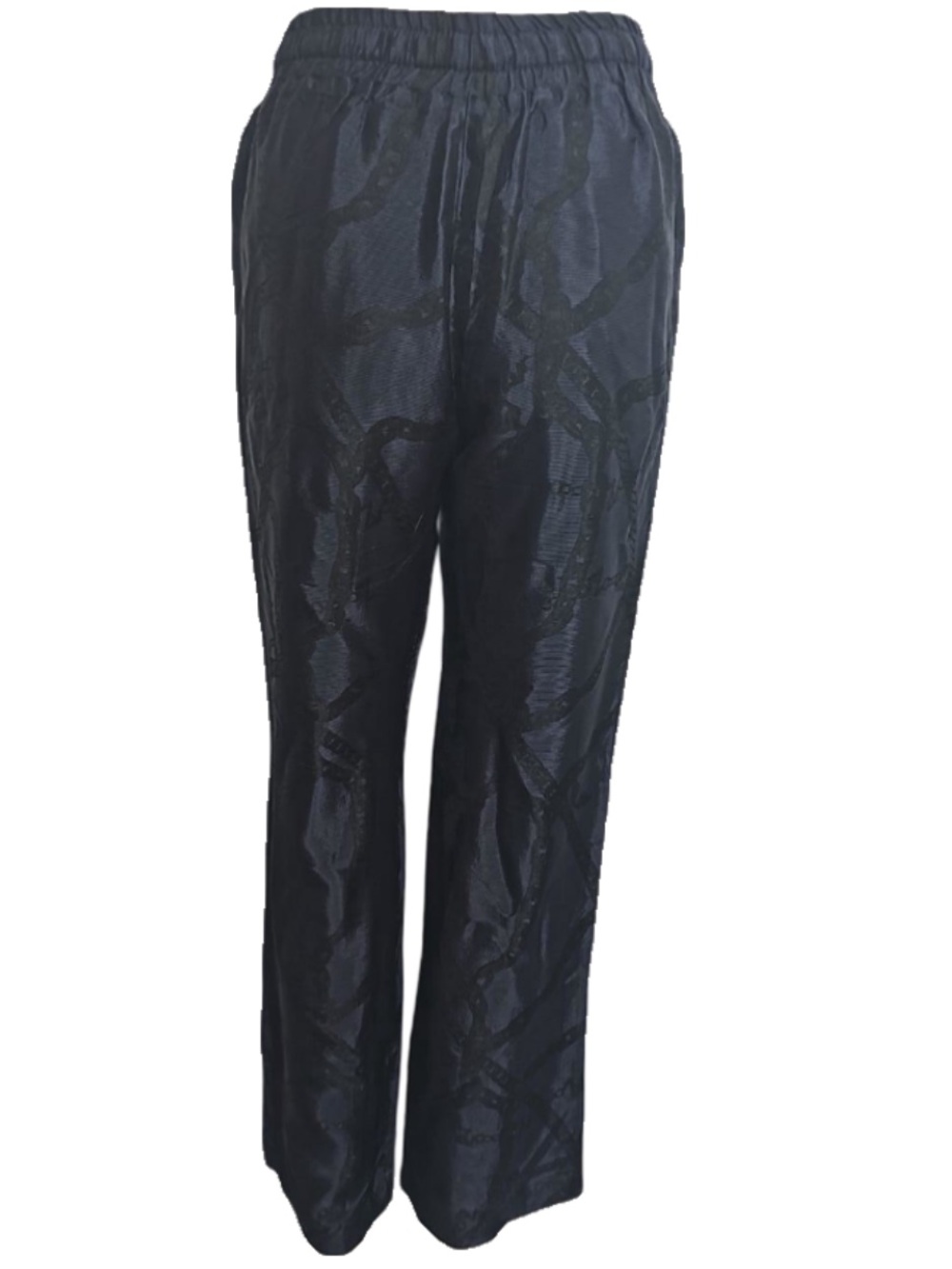 Zadig & Voltaire Black Textured Drawstring Joggers (40)